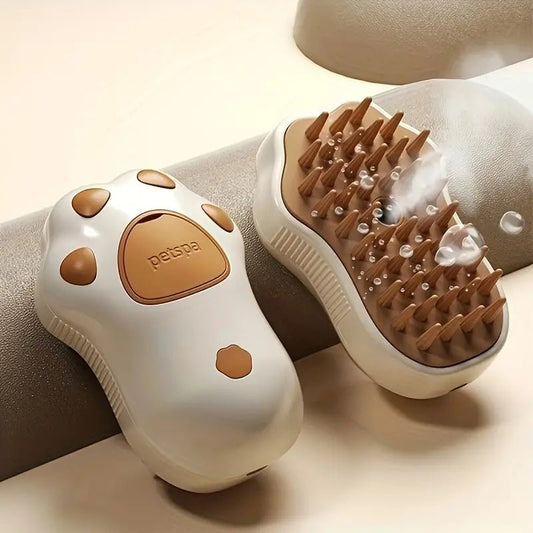 Steam Cat Brush - 3 - in - 1 Electric Pet Grooming Tool - Amanist